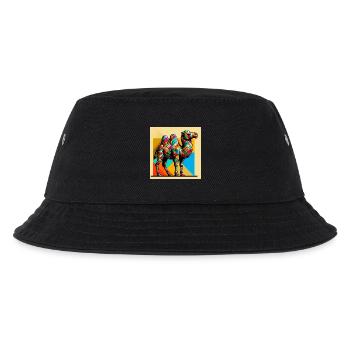 Kamel - Kinder Bucket Hat - Schwarz - Vorne