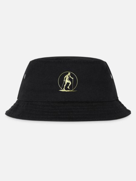 Nordic Walking Silhouette - Kinder Bucket Hat - Schwarz