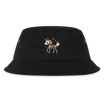 Skeleton Unicorn Stars - Kids’ Bucket Hat - black - Front