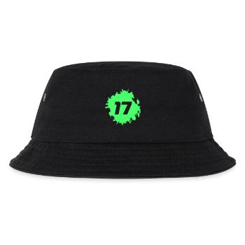Neon Grüne Spritzer 17 - Kinder Bucket Hat - Schwarz - Vorne