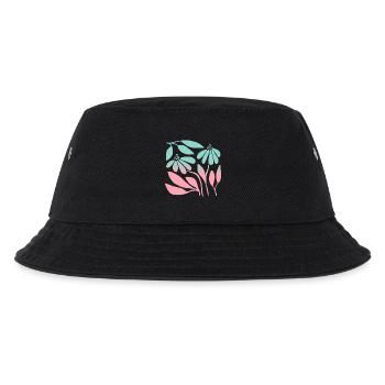 Marguerite in gradient green  - Kinder Bucket Hat - Schwarz - Vorne