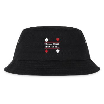 Ich kam. Ich sah. Ich verlor alles – Spielkarten - Kinder Bucket Hat - Schwarz - Vorne