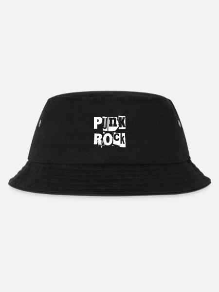 Punkrock Distressed Text Kunst - Kinder Bucket Hat - Schwarz