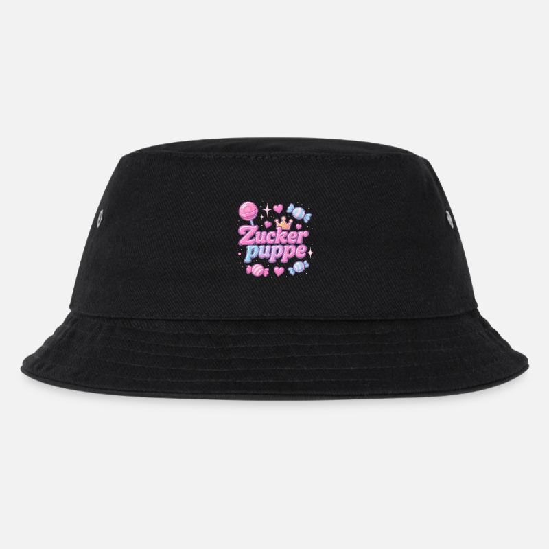 zuckerpuppe / y2k spitzname statement design - Kinder Bucket Hat - Schwarz