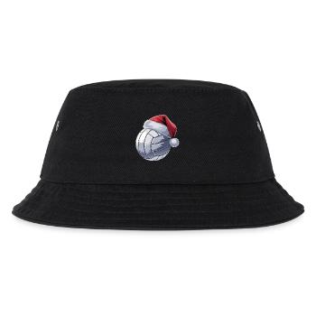 Volleyball With Santa Claus Hat Christmas - Kids’ Bucket Hat - black - Front