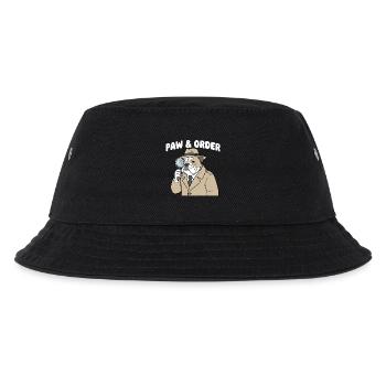 Paw & Order Bulldog Detective - Kids’ Bucket Hat - black - Front
