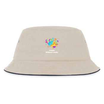 Kreatives Gehirnkunst Ohne Grenzen - Kinder Bucket Hat - Natur/Navy - Vorne
