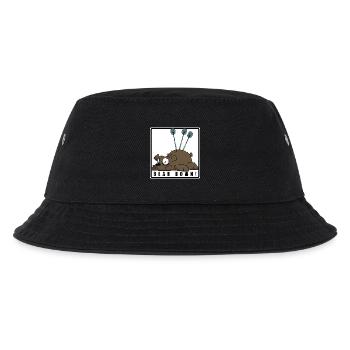 Funny darts comic motif. BEAR DOWN ! - Kids’ Bucket Hat - black - Front