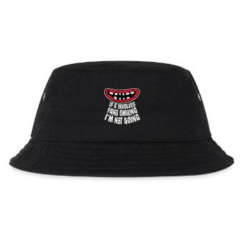 If It Involves Fake Smiling I'm Not Going Saying - Kids’ Bucket Hat - black - Front