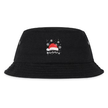 Weihnachtsmütze Ho ho ho Weihnachtsmann - Kinder Bucket Hat - Schwarz - Vorne