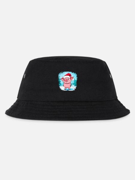 Piggy Christmas - Kids’ Bucket Hat - black