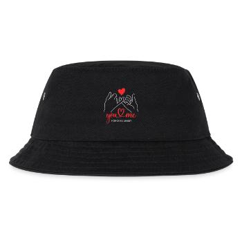 Du und ich lieben das Duo für immer - Kinder Bucket Hat - Schwarz - Vorne