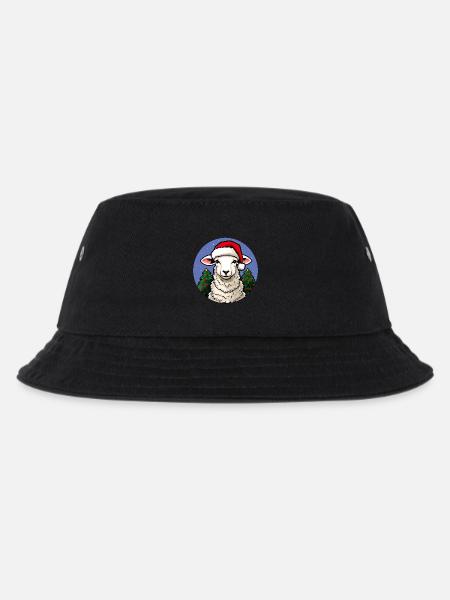 Schafe Weihnachten - Kinder Bucket Hat - Schwarz