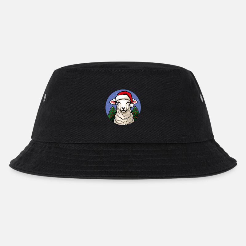 Schafe Weihnachten - Kinder Bucket Hat - Schwarz