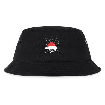 Musikalische Weihnachtsmütze mit Musiknoten Musik - Kinder Bucket Hat - Schwarz - Vorne