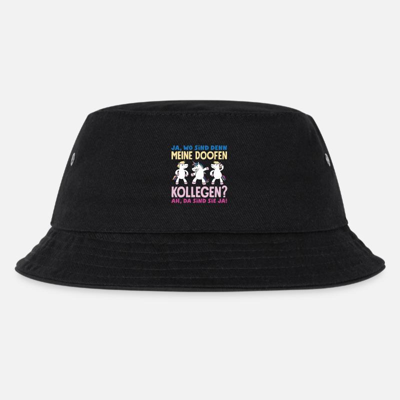 Meine doofen Kollegen Da sind sie ja Büro Arbeit - Kinder Bucket Hat - Schwarz