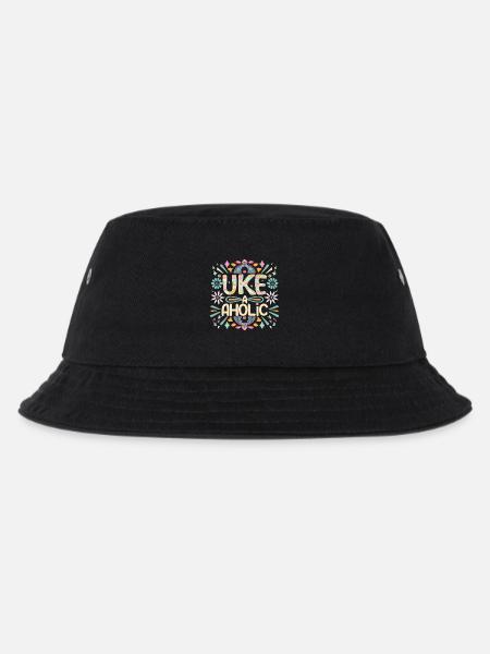 Uke-aholic - Kids’ Bucket Hat - black