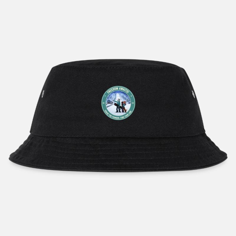 Fursona Snowboard - Kinder Bucket Hat - Schwarz
