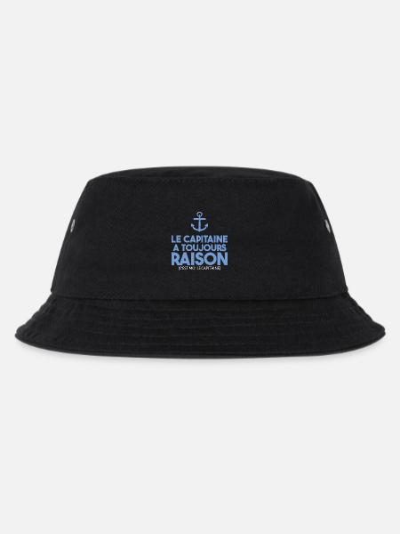 Der Kapitän hat immer recht, Seemannshumor - Kinder Bucket Hat - Schwarz