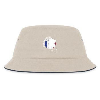 Lille - Kids’ Bucket Hat - ecru/navy - Front