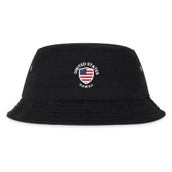 American Flag Shield Hawaii - Kids’ Bucket Hat - black - Front
