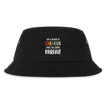 Man Humour Bald Gift Man Humour Joke Baldness - Kids’ Bucket Hat - black - Front