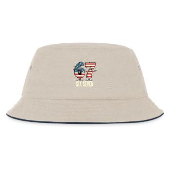 US Flag 67 Memes Six Seven - Kids’ Bucket Hat - ecru/navy - Front