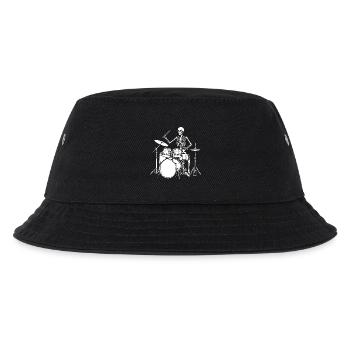 Skeleton Drummer Jam - Kinder Bucket Hat - Schwarz - Vorne