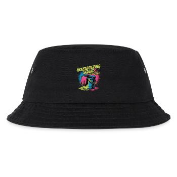 Lustiges Putzen Design - Kinder Bucket Hat - Schwarz - Vorne
