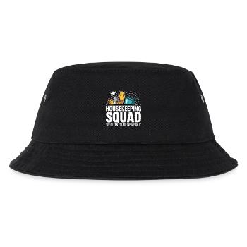 Lustiges Putzen Design - Kinder Bucket Hat - Schwarz - Vorne