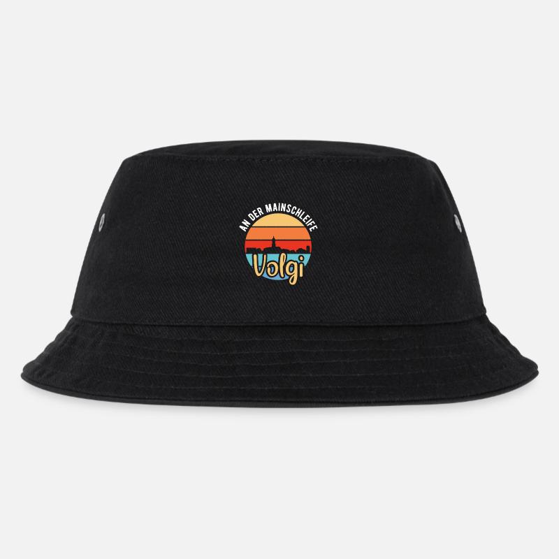 Volkach | Volgi | Mainschleife - Kinder Bucket Hat - Schwarz