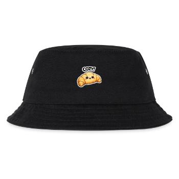 Cozy Croissant Kawaii - Kids’ Bucket Hat - black - Front