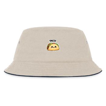 Kawaii-Taco mit süßem Gesicht - Kinder Bucket Hat - Natur/Navy - Vorne
