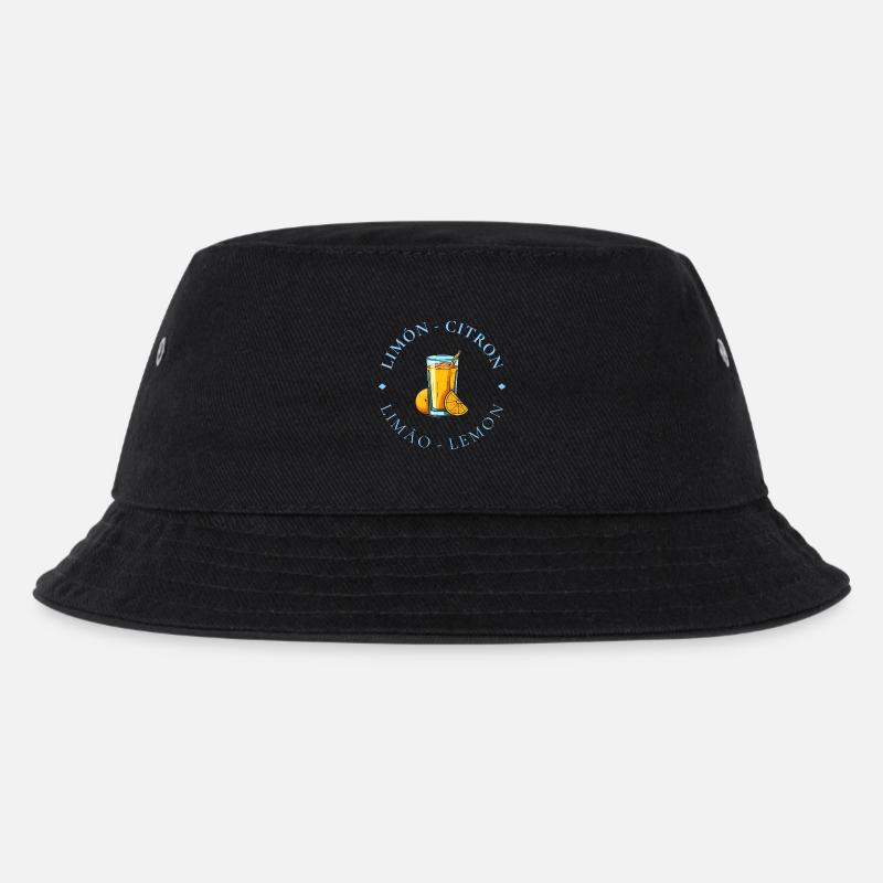 Lemonade Citrus Circle Logo - Kinder Bucket Hat - Schwarz