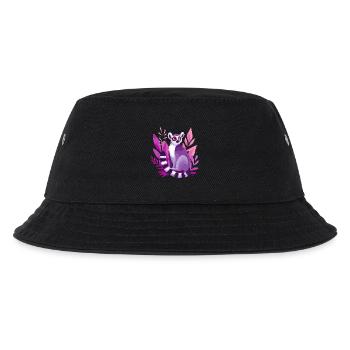 Purple lemur in the Pink Jungle - Kids’ Bucket Hat - black - Front