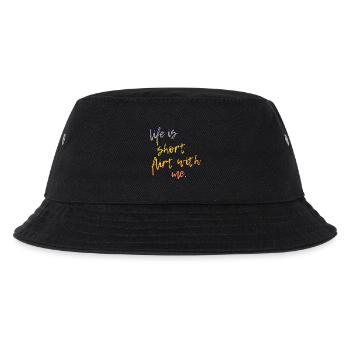 Life is Short Flirt With Me - Tour Gradient Script - Kids’ Bucket Hat - black - Front