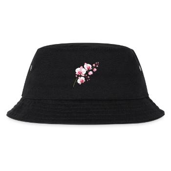 Orchid Flower Branch Illustration Floral Motif - Kids’ Bucket Hat - black - Front