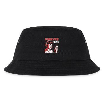 Forever Young, Lustiges Millennials Fun Shirt, Bag - Kinder Bucket Hat - Schwarz - Vorne