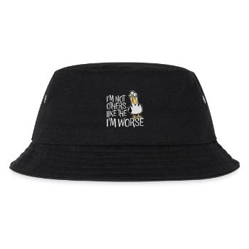 Verrückte Möwe I'm Not Like The Others I'm Worse - Kinder Bucket Hat - Schwarz - Vorne