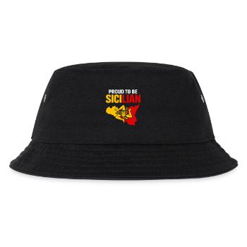Stolz Sicilianer – Sizilien Farbblock - Kinder Bucket Hat - Schwarz - Vorne