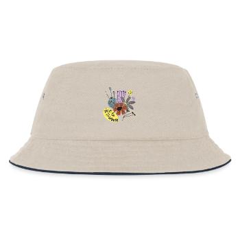 Heute ist der Tag  - Kinder Bucket Hat - Natur/Navy - Vorne