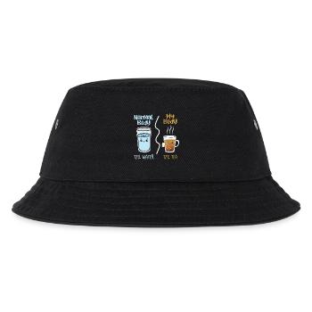 Water vs Tea Kawaii Drink Duel - Kids’ Bucket Hat - black - Front