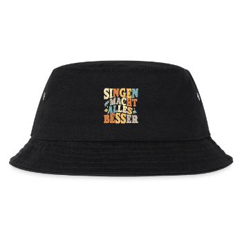 Singen macht alles besser - bunt - Kinder Bucket Hat - Schwarz - Vorne