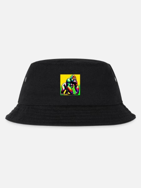 Gorilla - Kinder Bucket Hat - Schwarz