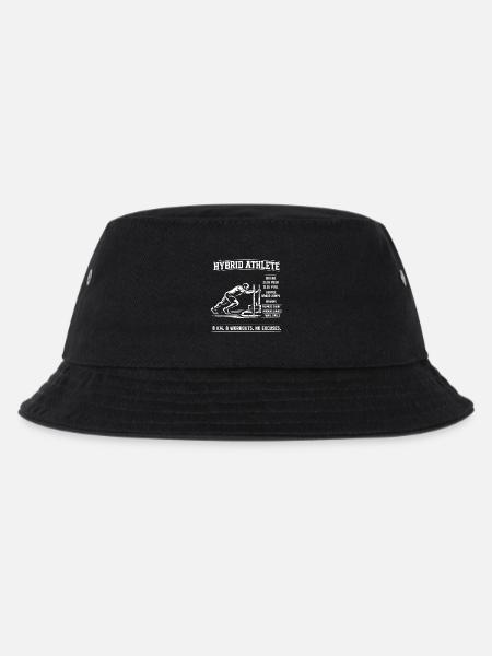 Hybrid Athlet Sled Push Fitness - Kinder Bucket Hat - Schwarz