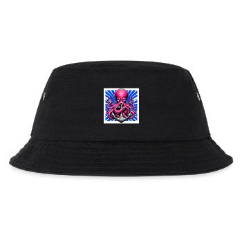 Octopus embraces an Anchor - Kids’ Bucket Hat - black - Front