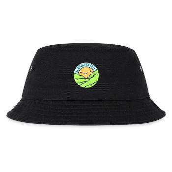 Be Kind It's Free Freundlichkeit Statement Spruch - Kinder Bucket Hat - Schwarz - Vorne