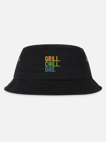 BBQ. Chill. Dad. Dads and crickets. - Kids’ Bucket Hat - black