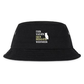 Eulen Beobachten Eule Ornithologen Vogel Uhu Kauz - Kinder Bucket Hat - Schwarz - Vorne