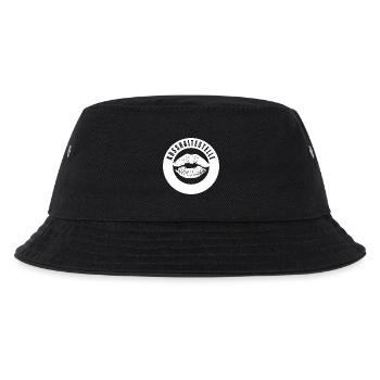 Kusshaltestelle - Kussmund - Dont Talk Just Kiss - Kinder Bucket Hat - Schwarz - Vorne